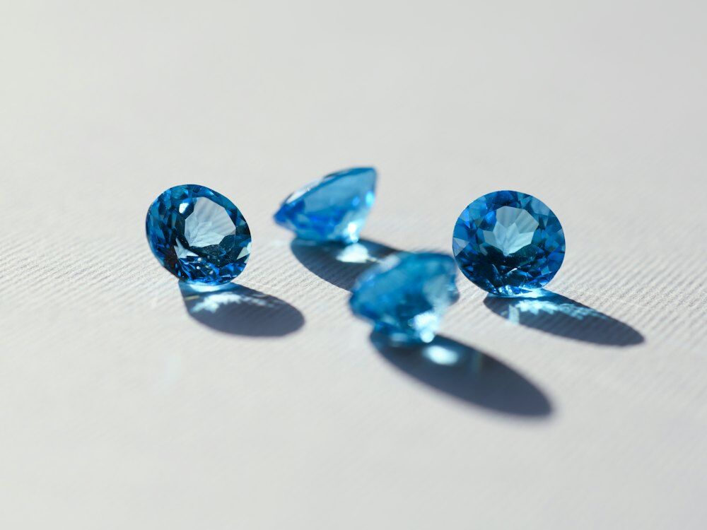 Cut coloured gemstones